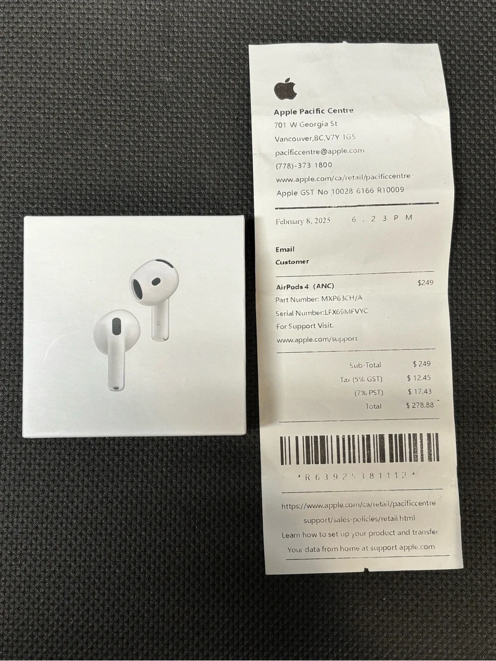 Apple AirPods 4 Wireless Earbuds with ANC - White